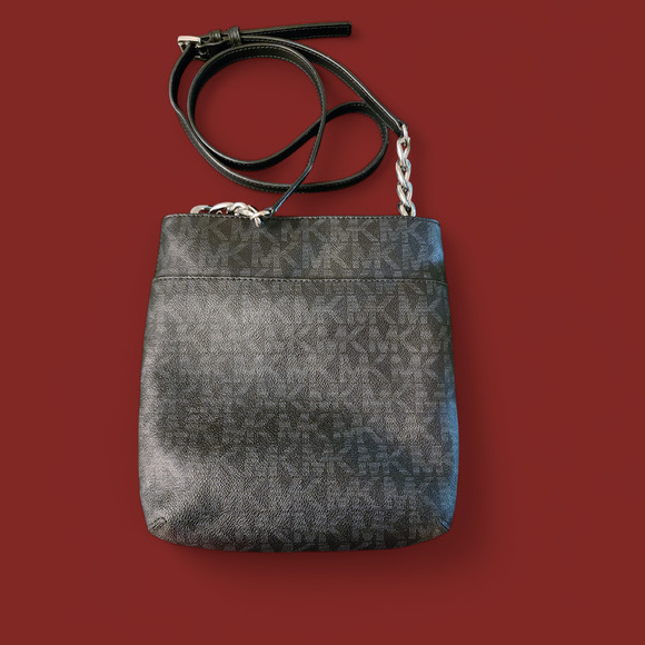 Michael Kors Black Monogram Crossbody Bag/Purse - Picture 2 of 8